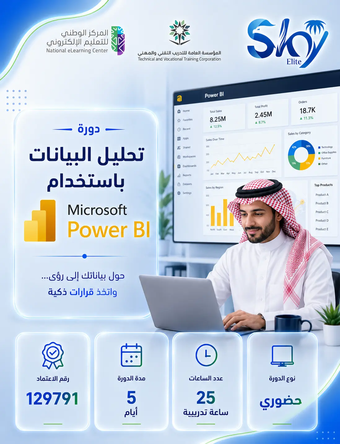 تحليل البيانات باستخدام Microsoft Power BI - حضورى